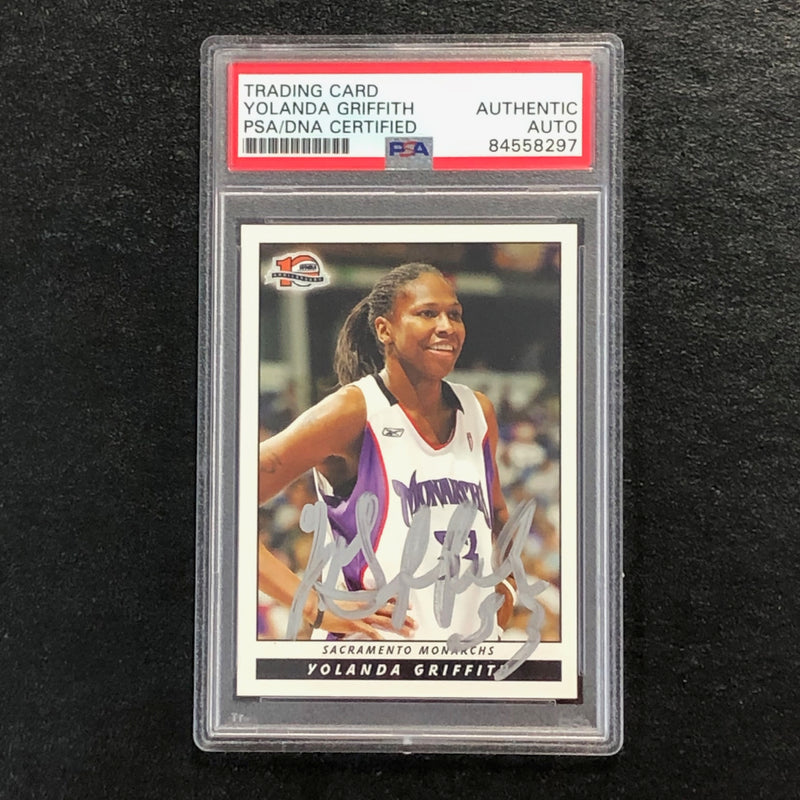2006 Rittenhouse WNBA #30 Yolanda Griffith Signed Card AUTO PSA Slabbed