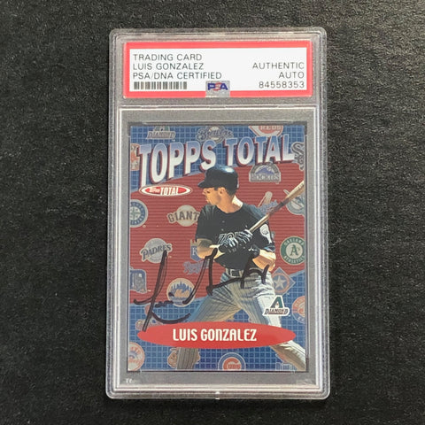 2002 Topps Total #TT17 Luis Gonzalez Signed Card PSA Slabbed Auto Dbacks