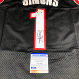 Anfernee Simons Signed Jersey PSA/DNA Portland Trail Blazers Autographed