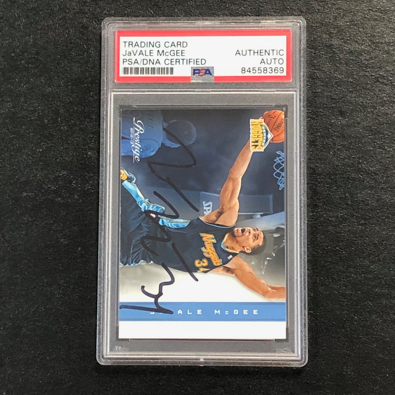 2012-13 Panini Prestige #4 JaVale McGee Signed AUTO PSA Slabbed Nuggets