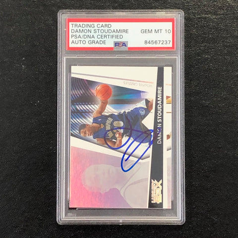 2005-06 Topps Luxury Box #36 Damon Stoudamire Signed Card AUTO 10 PSA Slabbed Grizzlies
