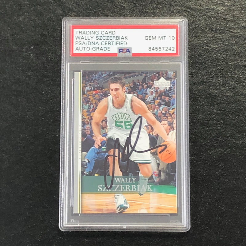 2007-08 Upper Deck First Edition #88 Wally Szczerbiak Signed Card AUTO 10 PSA Slabbed Celtics