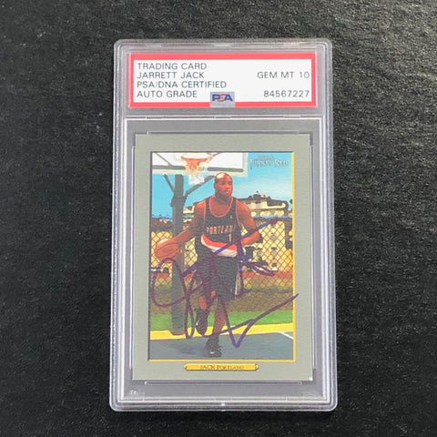 2006-07 Topps Turkey Red #83 Jarrett Jack Signed Card AUTO 10 PSA Slabbed Trail Blazers
