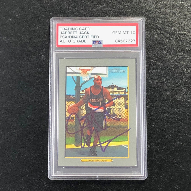 2006-07 Topps Turkey Red #83 Jarrett Jack Signed Card AUTO 10 PSA Slabbed Trail Blazers