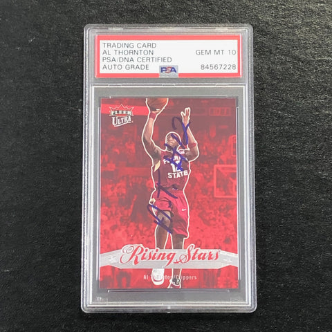 2007-08 Fleer Ultra Rising Stars #RS-14 Al Thornton Signed Card AUTO 10 PSA Slabbed Clippers
