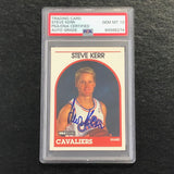 1989-90 NBA Hoops #351 Steve Kerr Signed Card AUTO 10 PSA Slabbed Cavaliers