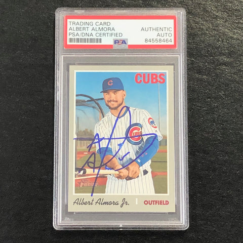 2019 Topps Heritage #170 Albert Almora Signed Card PSA Slabbed Auto Cubs