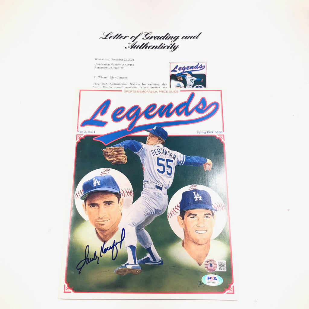 Sandy Koufax Signed Legends Magazine PSA/DNA Los Angeles Dodgers