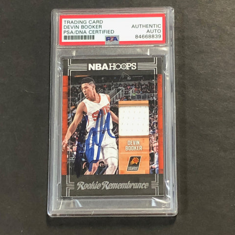 2017-18 NBA Hoops Rookie Remembrance #RR-DB Patch Devin Booker AUTO Signed card PSA Slabbed Autographed