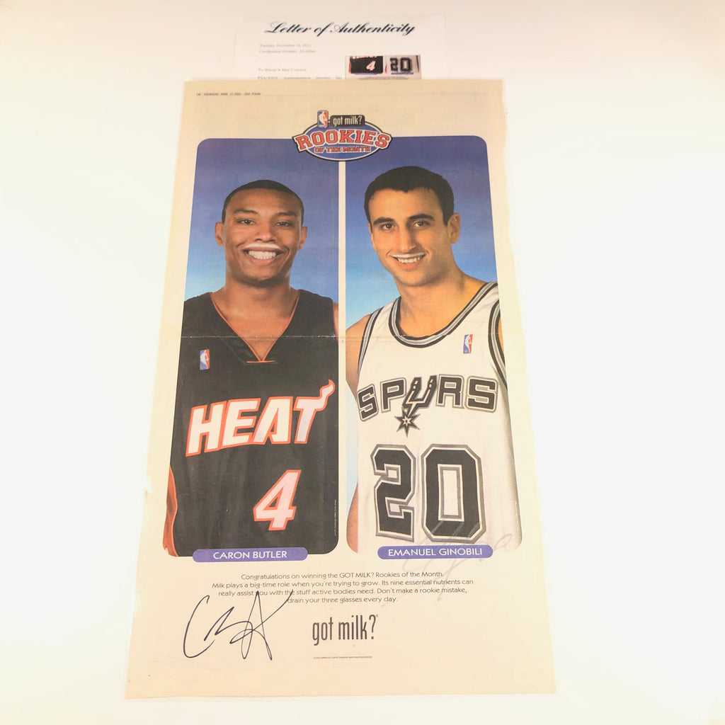 Manu Ginobili NBA Original Autographed Items for sale