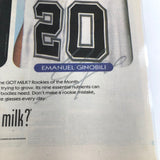 Manu Ginobili Caron Butler Signed 12x23 Advertisement PSA/DNA San Antonio Spurs Autographed LOA