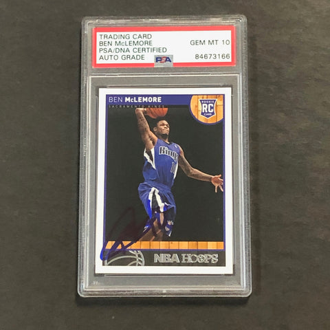 2013-14 Panini NBA Hoops #267 Ben McLemore Signed Card AUTO GRADE 10 PSA Slabbed RC Kings