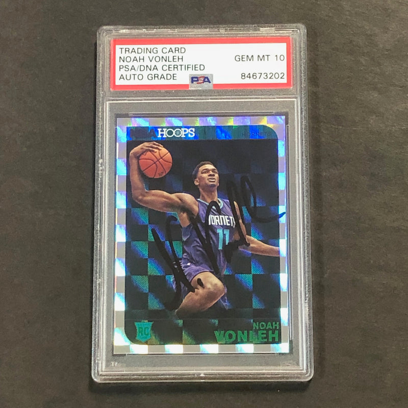 2014-15 NBA Hoops #269 Noah Vonleh Signed Card AUTO 10 PSA/DNA Slabbed RC