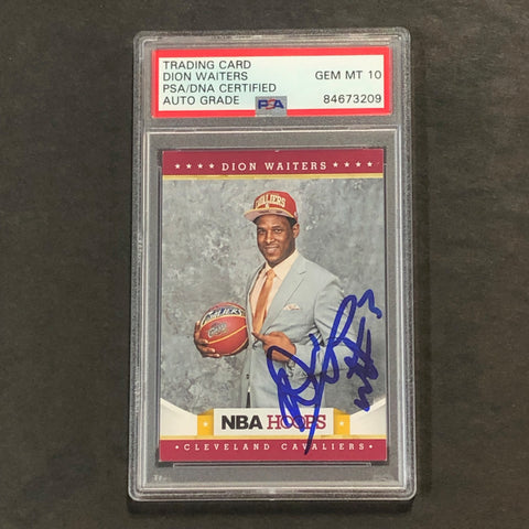 2012-13 NBA Hoops #278 Dion Waiters Signed Card AUTO GRADE 10 PSA Slabbed Cavaliers
