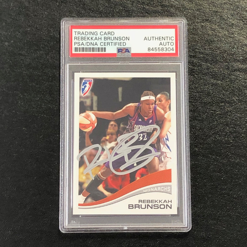 2007 Rittenhouse WNBA #71 Rebekkah Brunson Signed Card AUTO PSA/DNA Slabbed Monarchs
