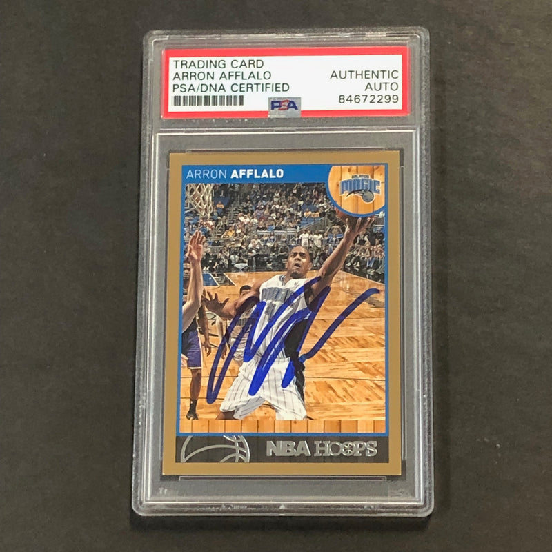 2013-14 Panini NBA Hoops #48 Arron Afflalo Signed Card AUTO PSA/DNA Slabbed Magic