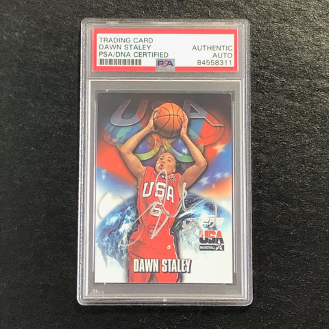 2000 Topps Team USA #65 Dawn Staley Signed Card AUTO PSA/DNA Slabbed Comets