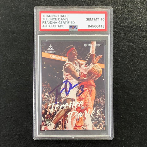 2019-20 Panini Chronicles Luminance #138 Terence Davis Signed Card AUTO 10 PSA Slabbed RC Raptors