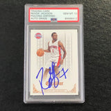 2014-15 Panini Excalibur #48 Reggie Jackson Signed Card Auto 10 PSA/DNA Slabbed Pistons