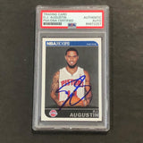 2014-15 NBA Hoops #55 D.J. Augustin Signed Card AUTO PSA Slabbed Pistons