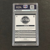 2014-15 NBA Hoops #55 D.J. Augustin Signed Card AUTO PSA Slabbed Pistons