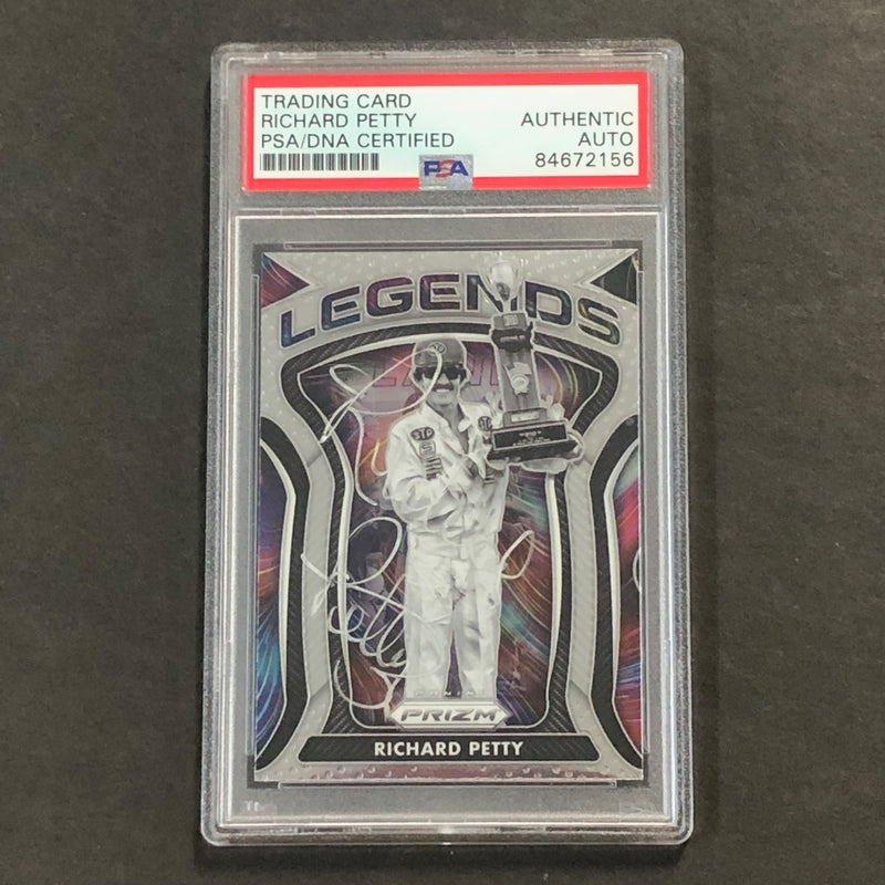 2021 Panini Prizm Racing Legends #82 Richard Petty Signed Card AUTO PSA Slabbed Nascar