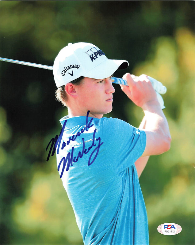 Maverick McNealy signed 8x10 photo PSA/DNA Autographed Golf