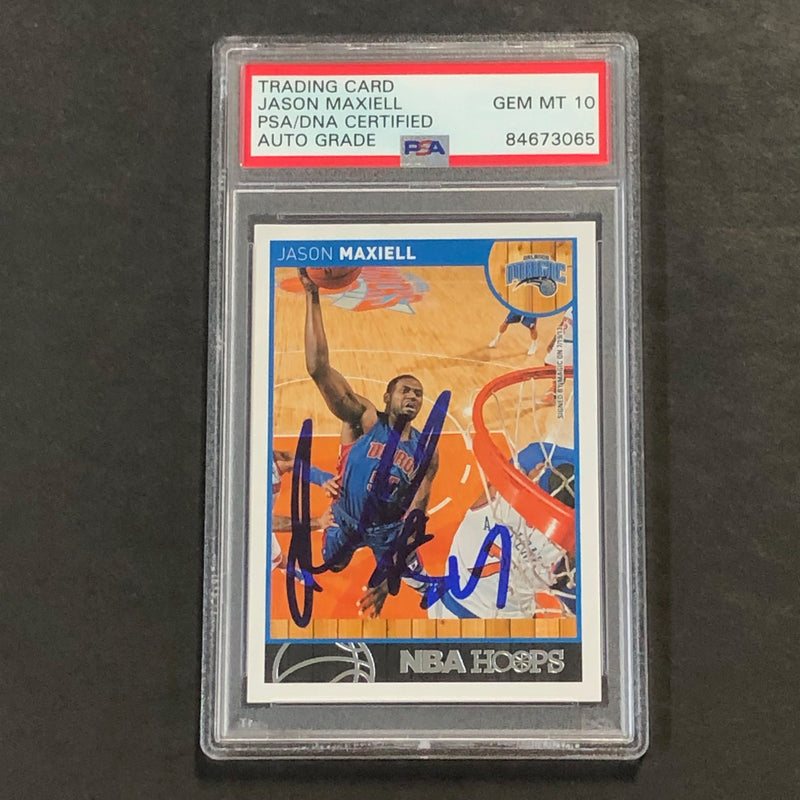 2013-14 NBA Hoops #258 Jason Maxiell Signed Card AUTO 10 PSA Slabbed Magic