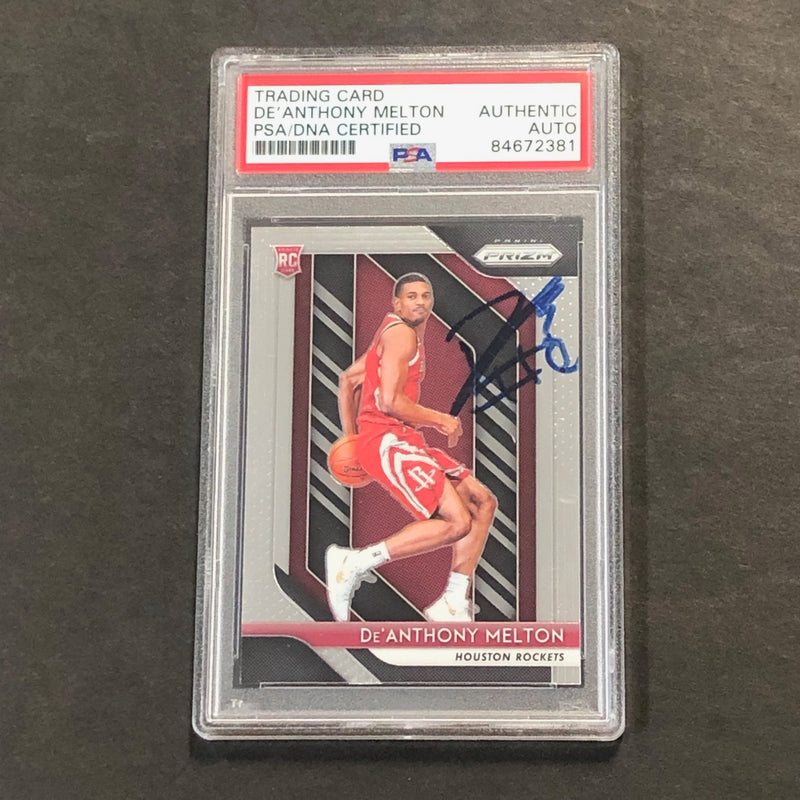 2018-19 Panini Prizm #4 De'Anthony Melton Signed Card AUTO PSA Slabbed RC Rockets