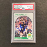 1990 NBA Hoops #282 Nate McMillan Signed Card AUTO PSA Slabbed Sonics