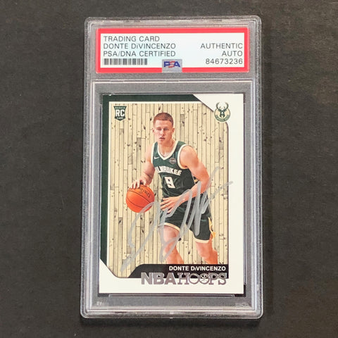 2018-19 NBA Hoops #246 DONTE DIVINCENZO Signed Card AUTO PSA/DNA Slabbed RC Bucks