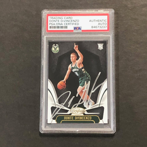 2018-19 Panini Certified #167 DONTE DIVINCENZO Signed Card AUTO PSA/DNA Slabbed RC Bucks