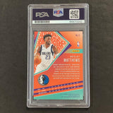 2017-18 Panini Revolution #11 Wesley Matthews Signed Card AUTO PSA Slabbed Mavericks