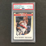 2011-12 Panini NBA Hoops #201 Wesley Matthews Signed Card AUTO PSA Slabbed