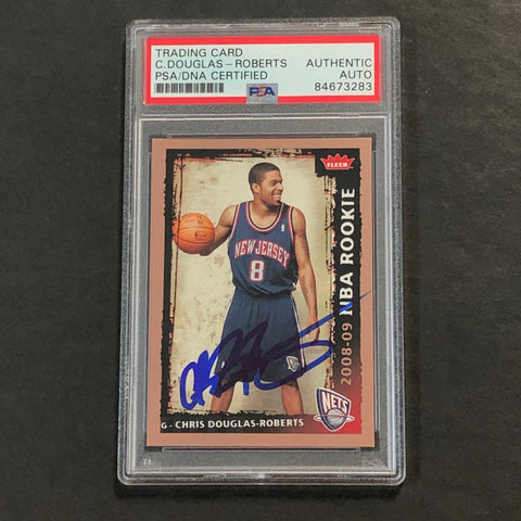 2008-09 Fleer #234 Chris Douglas-Roberts Signed Card AUTO PSA Slabbed RC Nets