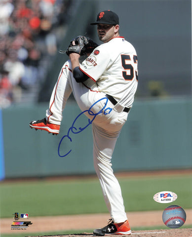 CHRIS HESTON signed 8x10 photo PSA/DNA San Francisco Giants Autographed