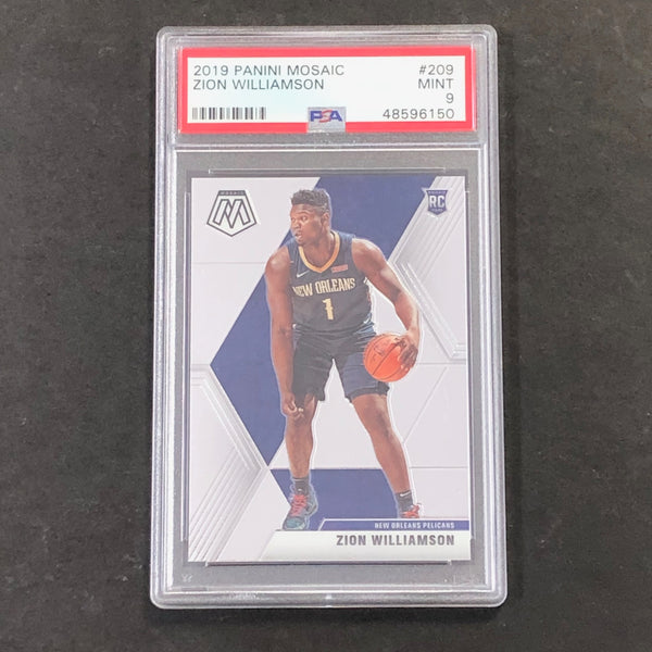 2019 panini mosaic Zion high quality Williamson #209 psa 9