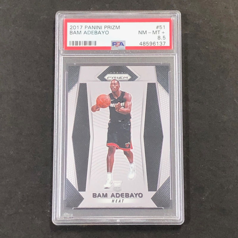 2017 Panini Prizm #51 Bam Adebayo PSA 8.5 NM-MT+ Heat