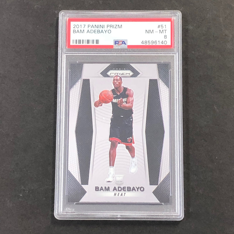 2017 Panini Prizm #51 Bam Adebayo PSA 8 NM-MT Heat