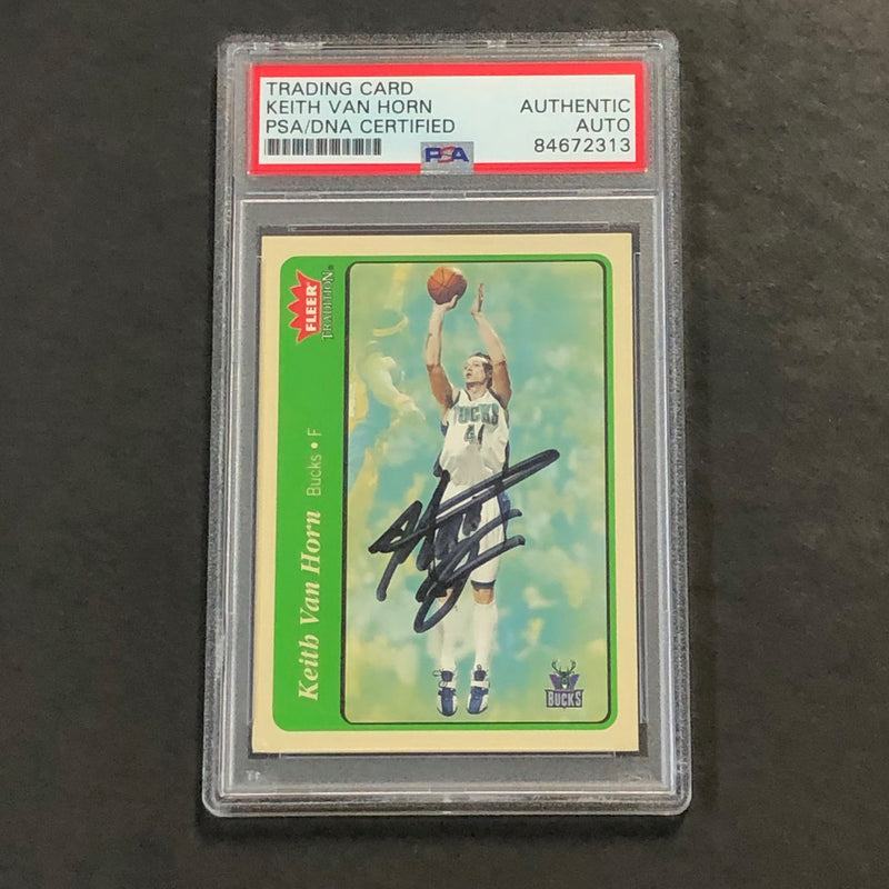 2004-05 Fleer Tradition #127 Keith Van Horn Signed Card AUTO PSA Slabbed Bucks