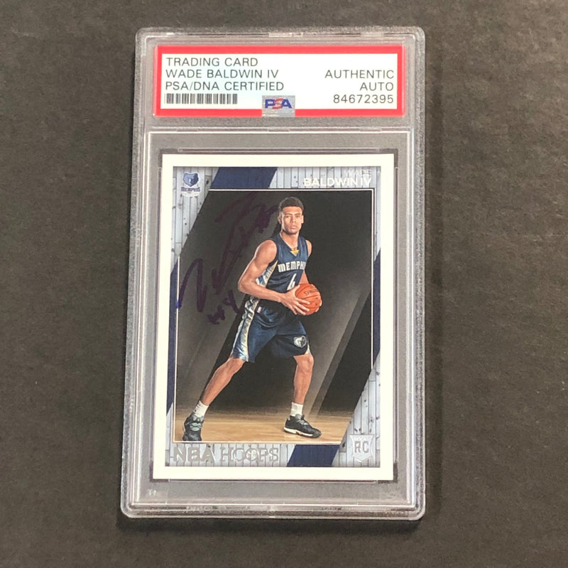 2016-17 Panini NBA Hoops #274 Wade Baldwin IV Signed Card AUTO PSA Slabbed Vanderbilt