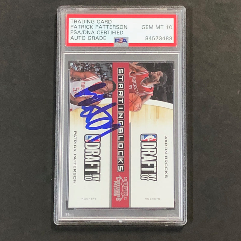 2010-11 Playoff Contenders Starting Blocks #23 Patrick Patterson Signed Card AUTO 10 PSA/DNA Slabbed Rockets
