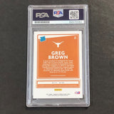 2021-22 Panini Chronicles Donruss Draft Picks #39 Greg Brown Signed AUTO PSA Slabbed Longhorns