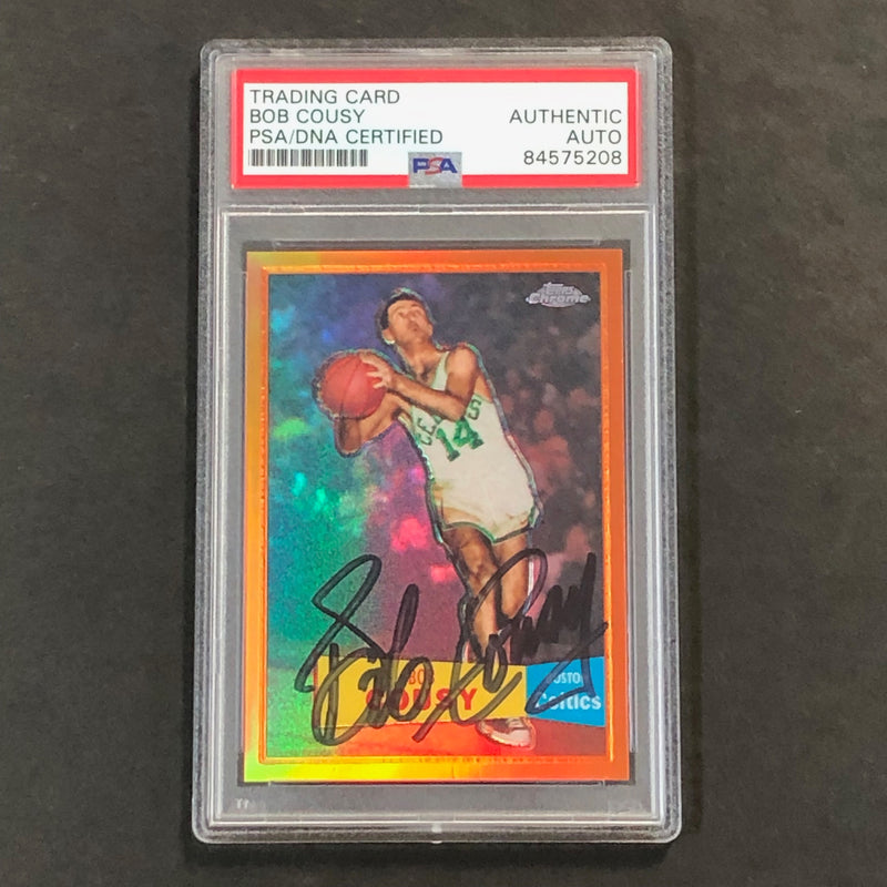 2007 Topps Chrome 1957-58 Variations #46 Bob Cousy Signed Card AUTO PSA Slabbed Celtics