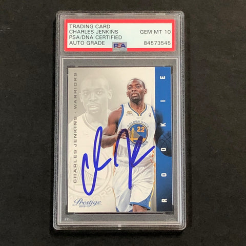 2012-13 Panini Prestige #171 CHARLES JENKINS Signed Card AUTO 10 PSA Slabbed RC Warriors