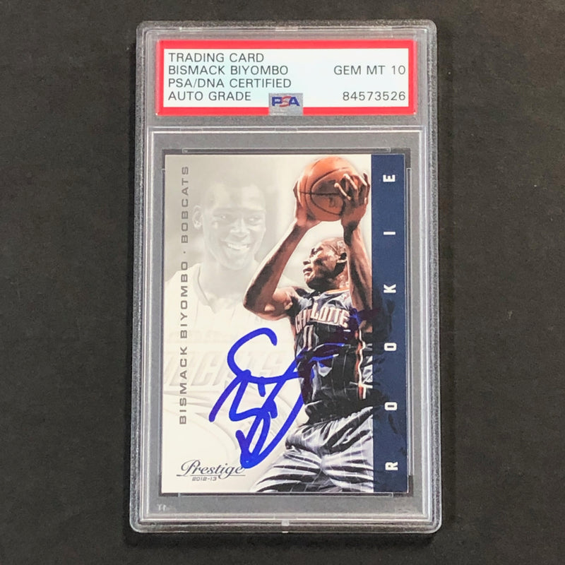 2012-13 Panini Prestige #174 Bismack Biyombo Signed Card AUTO 10 PSA Slabbed RC Bobcats