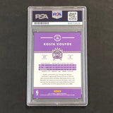 2015-16 Donruss Basketball #182 Kosta Koufos signed Card Auto 10 PSA Slabbed Kings