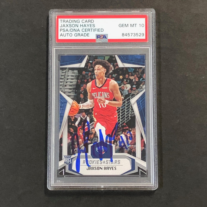 2019-20 Rookies & Stars #694 Jaxson Hayes Signed Card AUTO 10 PSA Slabbed RC Pelicans