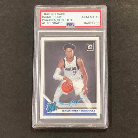 2020 Optic Rated Rookie #191 Isaiah Roby Signed Card AUTO PSA Slabbed RC Mavericks
