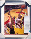 LeBron James Signed 16x20 Photo Upper Deck PSA/DNA Auto Grade 9 Framed